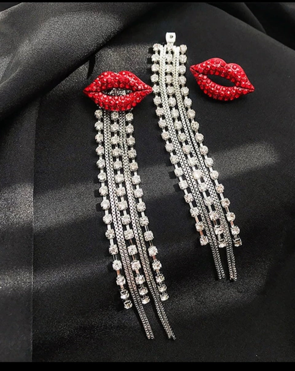 Scarlet Kiss Drop Earrings