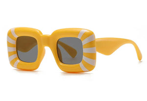 yellow, sun glasses, stripe glassses 